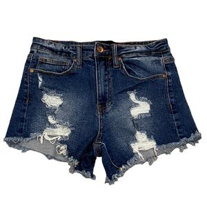 Kendall + Kylie The Icon Distressed Denim Jean Shorts Women’s Size 3/26 Cut Offs